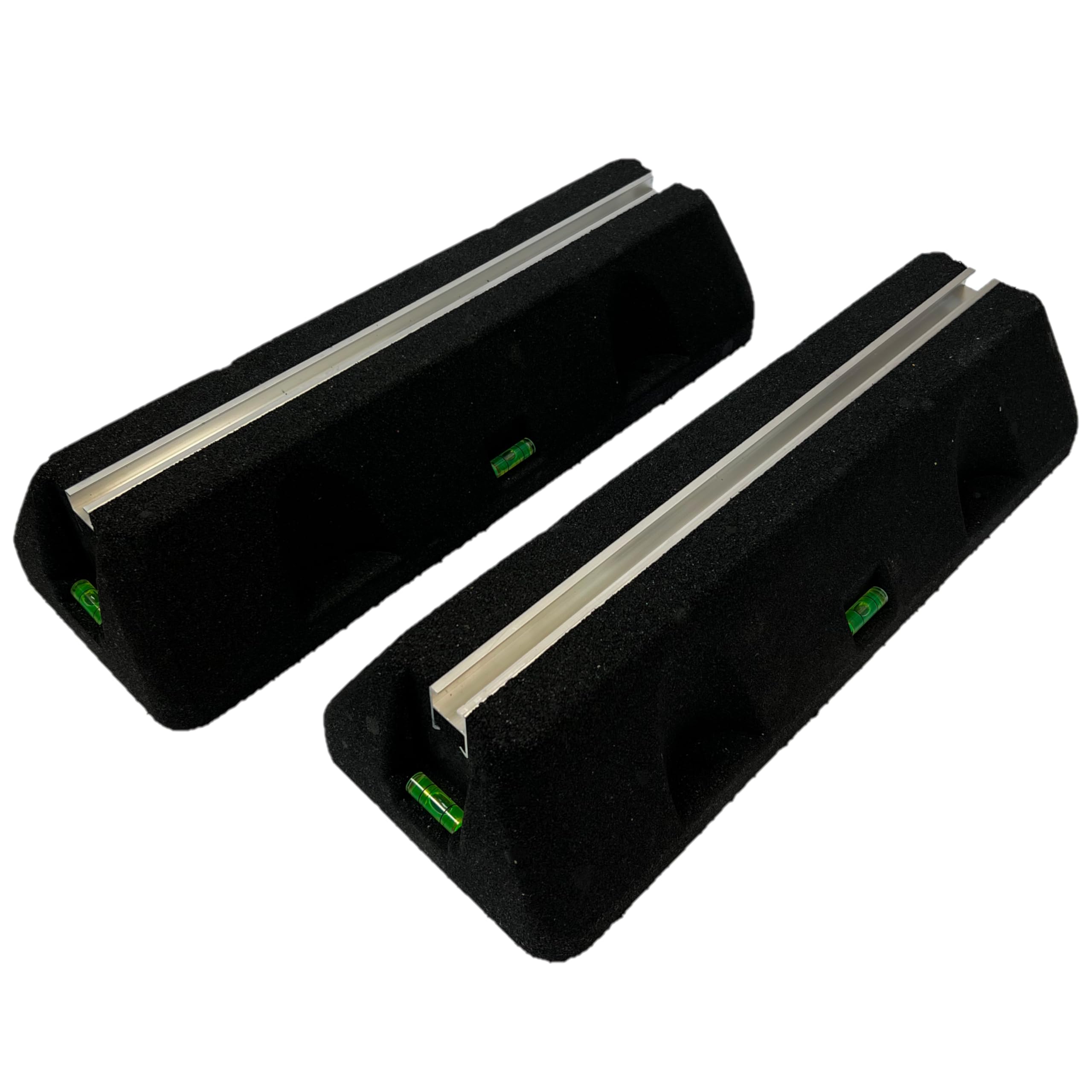 Lot de 2 socles d'amortissement - Console de sol de 450 mm pour climatiseurs, pompes à chaleur - 2 pieds anti-vibrations - Socle de montage - Bloc de montage en caoutchouc - Pour climatiseur