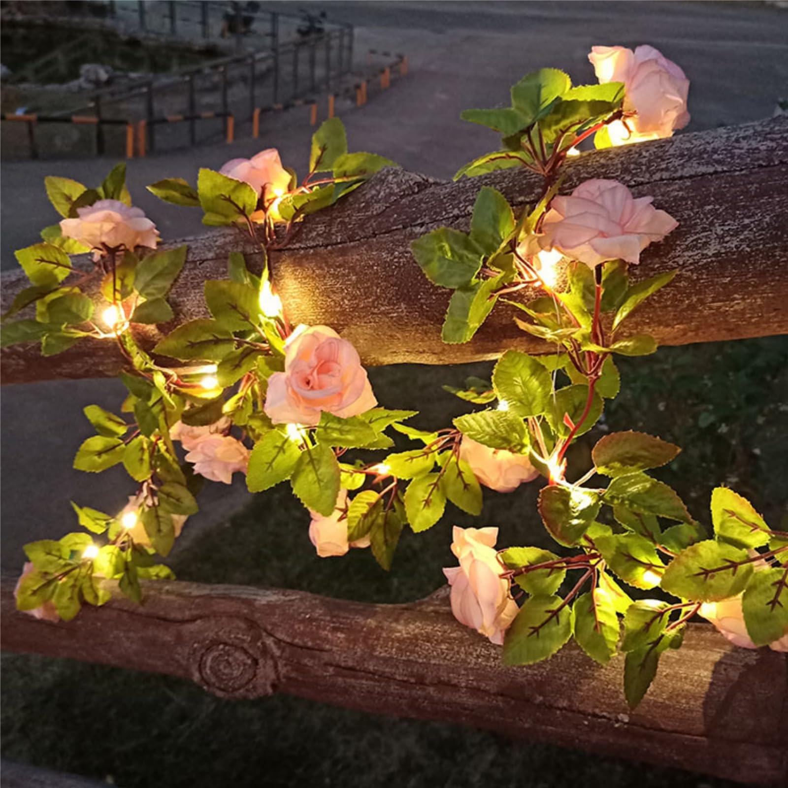 Guirlande Lumineuse à Fleurs, Lampe Suspendue à LED Romantique en Forme de Rose, for l'intérieur et l'extérieur, for la Saint-Valentin, Un Mariage, Une Chambre, Un Jardin, Un Patio, Une décoration de