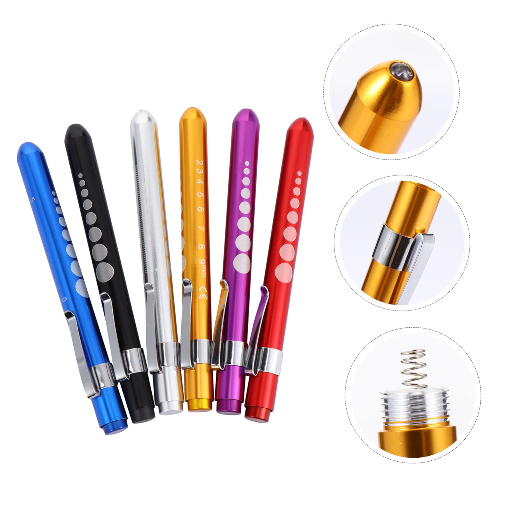 SOLUSTRE 18pièces Lampe Stylo Led Avec Jauge De Pupille Couleur Aléatoire Pour Étudiants École