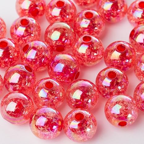Amazon クラッシュビーズ パールクリエイト 14ミリ 30個 クラックビー玉 アクセサリー ハンドメイド パーツ 素材 材料 イヤリング ブレス ピアス 手芸用品 赤 ビーズ ストーン 通販