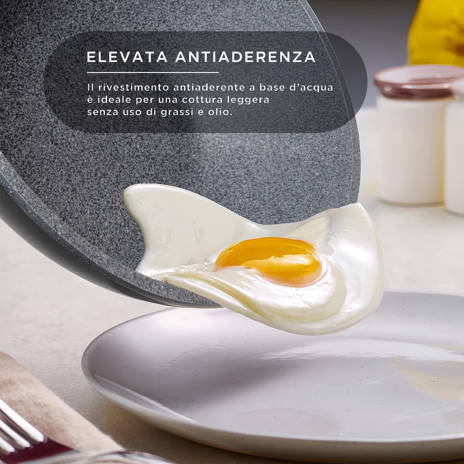 KASANOVA Patelnia z powłoką nieprzywierającą Evolution, patelnia indukcyjna, patelnia z powłoką nieprzywierającą indukcyjna 32 cm