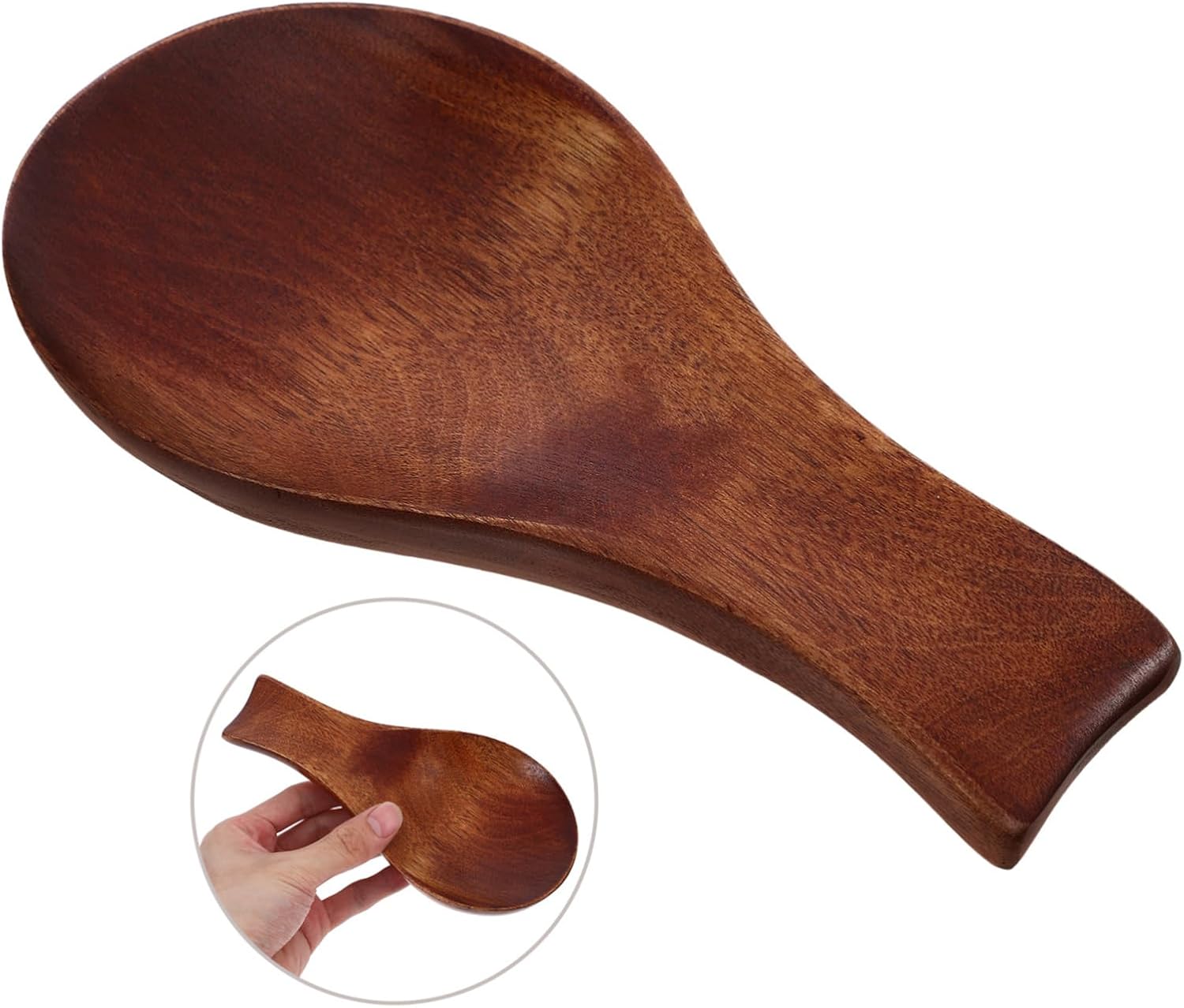 Unomor 5pcs Wooden Spoon Holder for Kitchen Counter Japanese Style Spoon Rest Traditional Finish Versatile Utensil Organizer for Tidy Cooking Space and Elegant Kitchen Decor