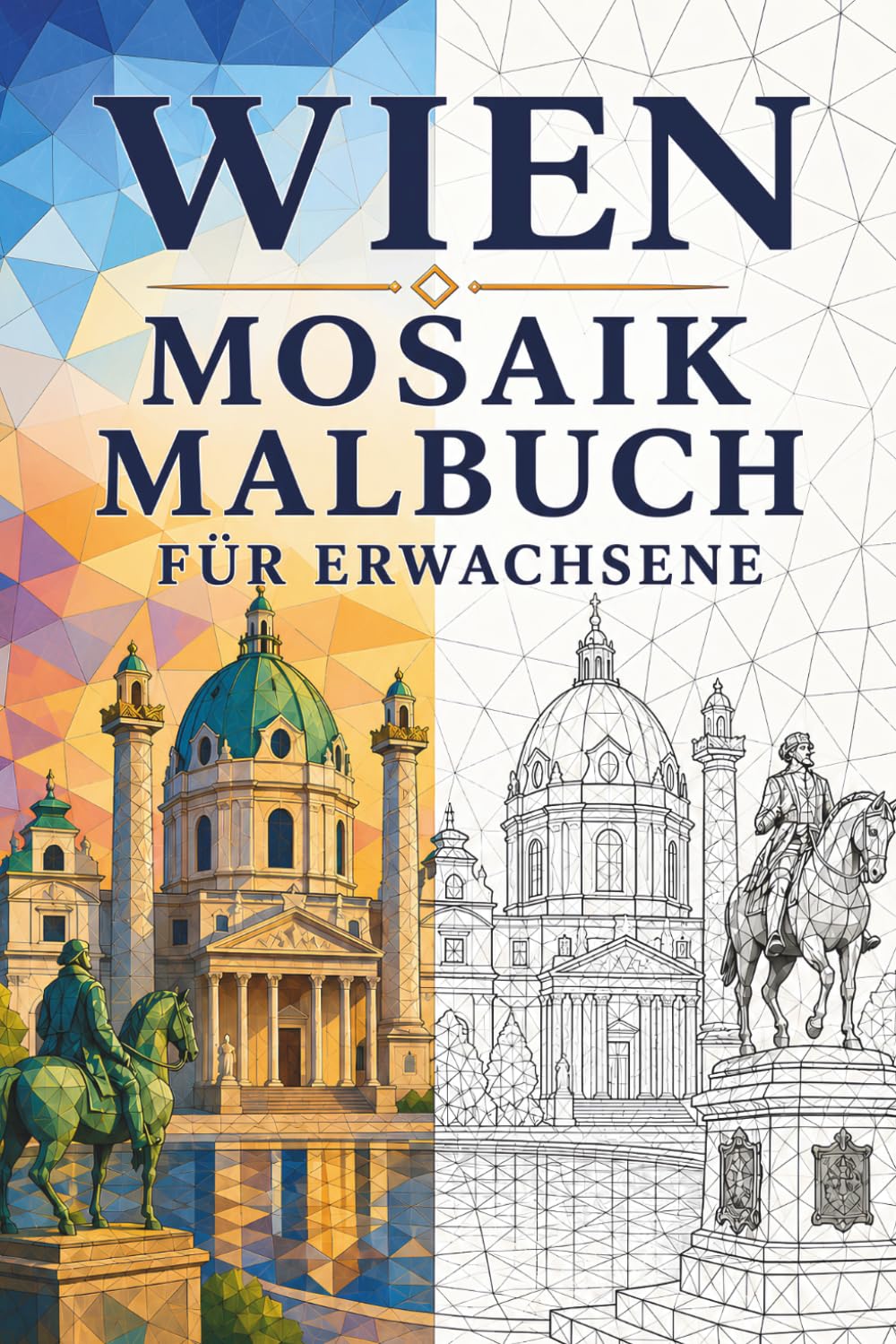 Wien Mosaik Malbuch für Erwachsene: 30 Ausmalbilder mit kaiserlicher Architektur, Wiener Wahrzeichen, Jugendstil-Mustern und europäischen ... (Mosaik-Reisen: Dreiecke der Welt)