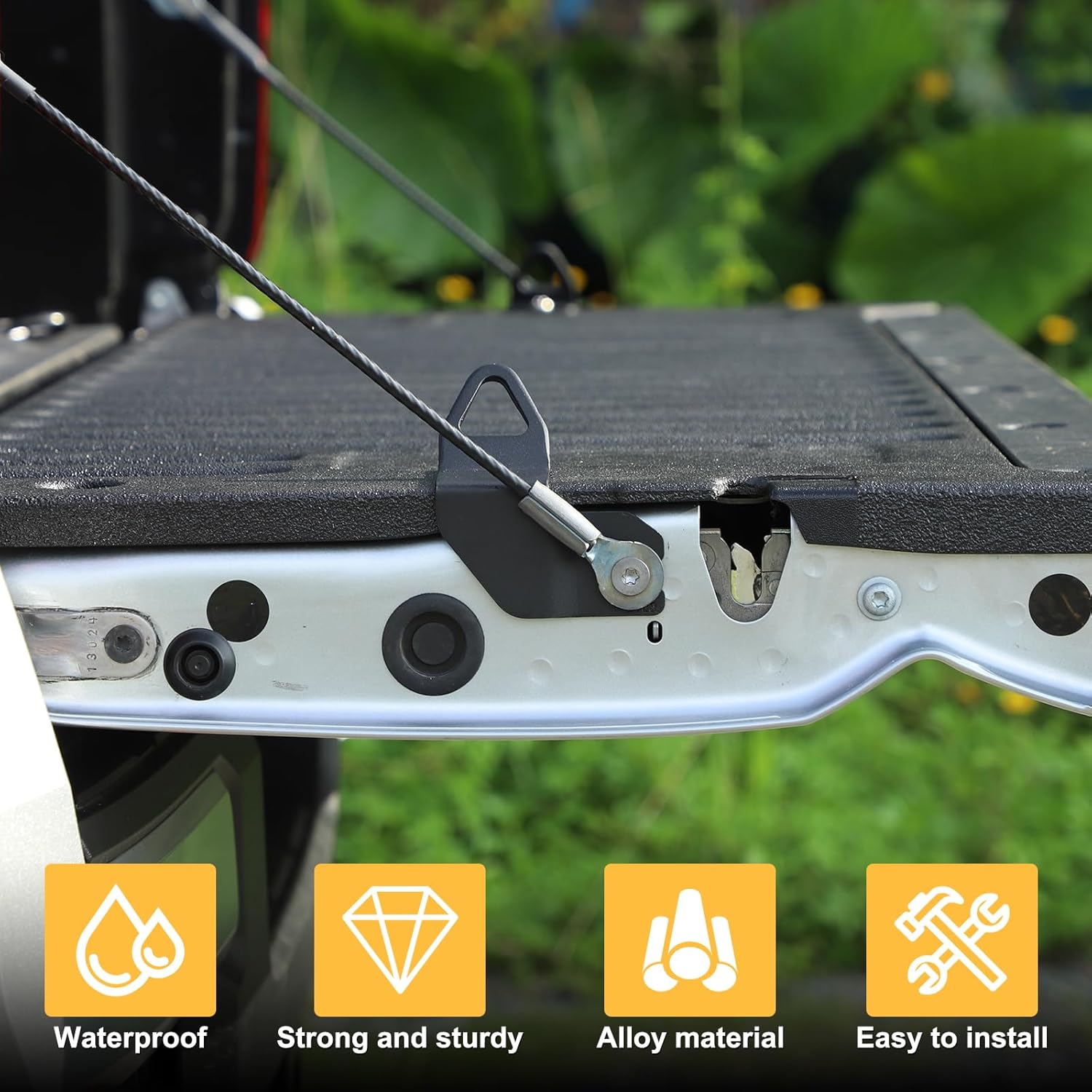 Tailgate Tie Down Anchors Compatible with Toyota Tacoma 2024 2025 2026, Heavy Duty Truck Bed Tie Down Anchors Ring Bed Rails Cleats Bed Rack Rail Accessories