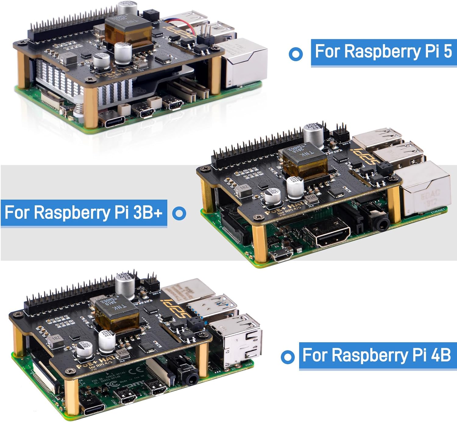 GeeekPi P30 PoE+ HAT for Raspberry Pi 5, with Official Pi 5 Active Cooler