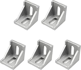 Aicosineg 10Pcs Inside Corner Hardware Bracket Inner Angle Bracket Gusset Aluminum Alloy Interior Joint Bracket 0.31in Slot Corner Bracket for 4040 Series Aluminum Extrusion Profile Silver Tone