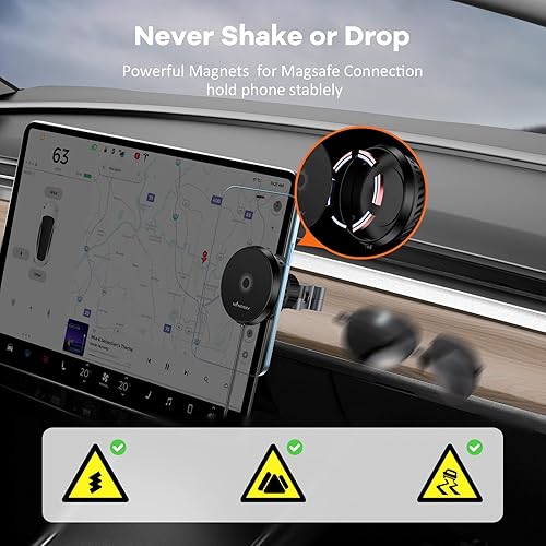 Miniatura 3 de MINDSKY Soporte de teléfono para cargador de coche para Tesla 3 / Y/S/X Accesorios Soporte de teléfono móvil para monitor de coche/tablero de