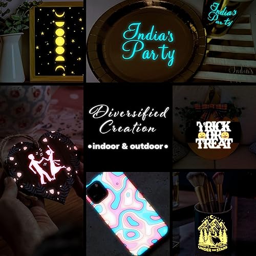 Miniatura 8 de Cysincos - Vinilo adhesivo permanente, 12 x 10 pulgadas, patrón de vinilo permanente para exteriores, para decoración de automóvil, taza,