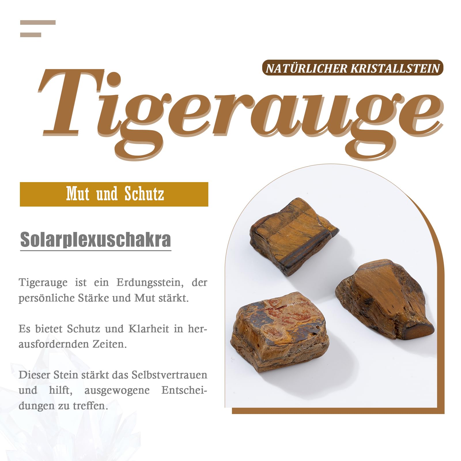 Nupuyai Tigerauge Stein polyedrische Würfel Edelstein Set für DND RPG | Würfel Set aus Stein für DND RPG MTG, Dungeon and Dragons, Tischspiele, Kristall Polyeder Würfel Set Geschenk