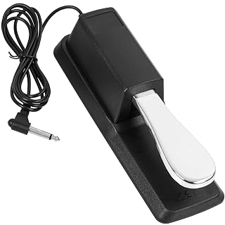 Pédale OUUTMEE pour piano électronique pour clavier universel, pédale de clavier en acier inoxydable durable pour tous les pianos, piano numérique, clavier MIDI avec commutation de polarité - Les Beatles, Paul McCartney, John Lennon, RIngo Starr, George Harrison
