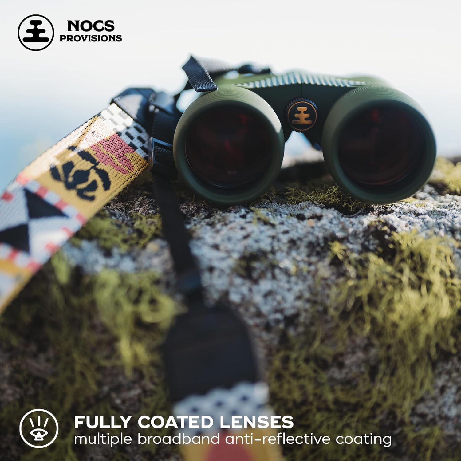 Nocs Provisions Pro Issue 8x42 Compact Fogproof Waterproof Binoculars for Adults & Kids, 8X Magnification, Wide View Multi-Coated Lenses for Bird Watching, Hunting & Stargazing - Canopy Green - Image 5
