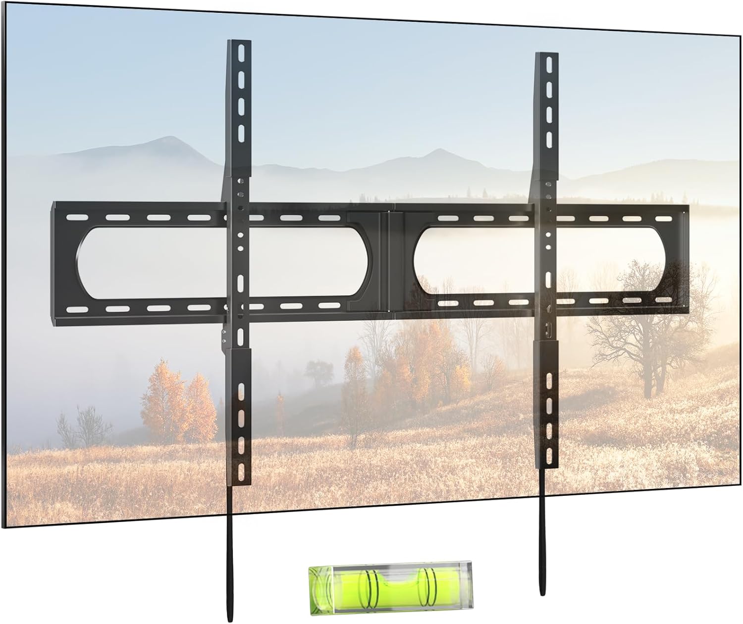 PUTORSEN 37-140'' Low Profile TV Wall Mount, up to 275lbs, Heavy Duty Fixed TV Wall Mount, with Quick Lock and Release, Max VESA 1200 * 800 mm, Fits 16"/18"/24" Stud, Flush Slim Design
