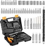 DEKOPRO Tournevis sans fil, 3.6V Kit de pilote de perceuse électrique électrique à batterie domestique rechargeable avec 47pcs Accessoires réglables 2 Fonction LED Lumière, USB chargeur