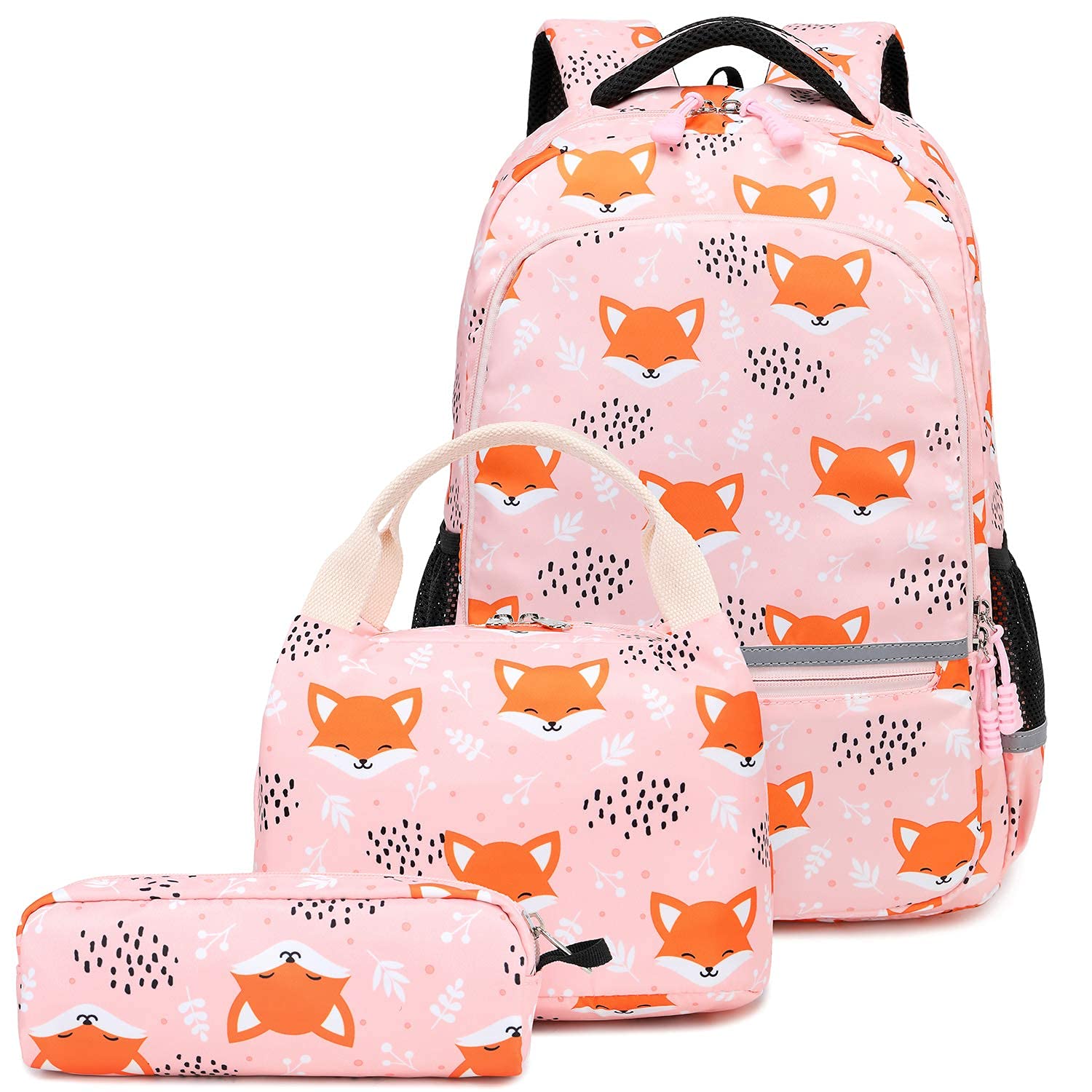 Soekidy Backpacks for Girls Backpack for School Fox Unicorn Backpack Kids Backpack Set, Preschool Bookbag