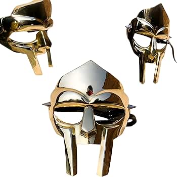 MF DOOM マスク　金属と革製 Amazon.com: MF Doom Mask – Metal Roman Gladiator Helmet for
