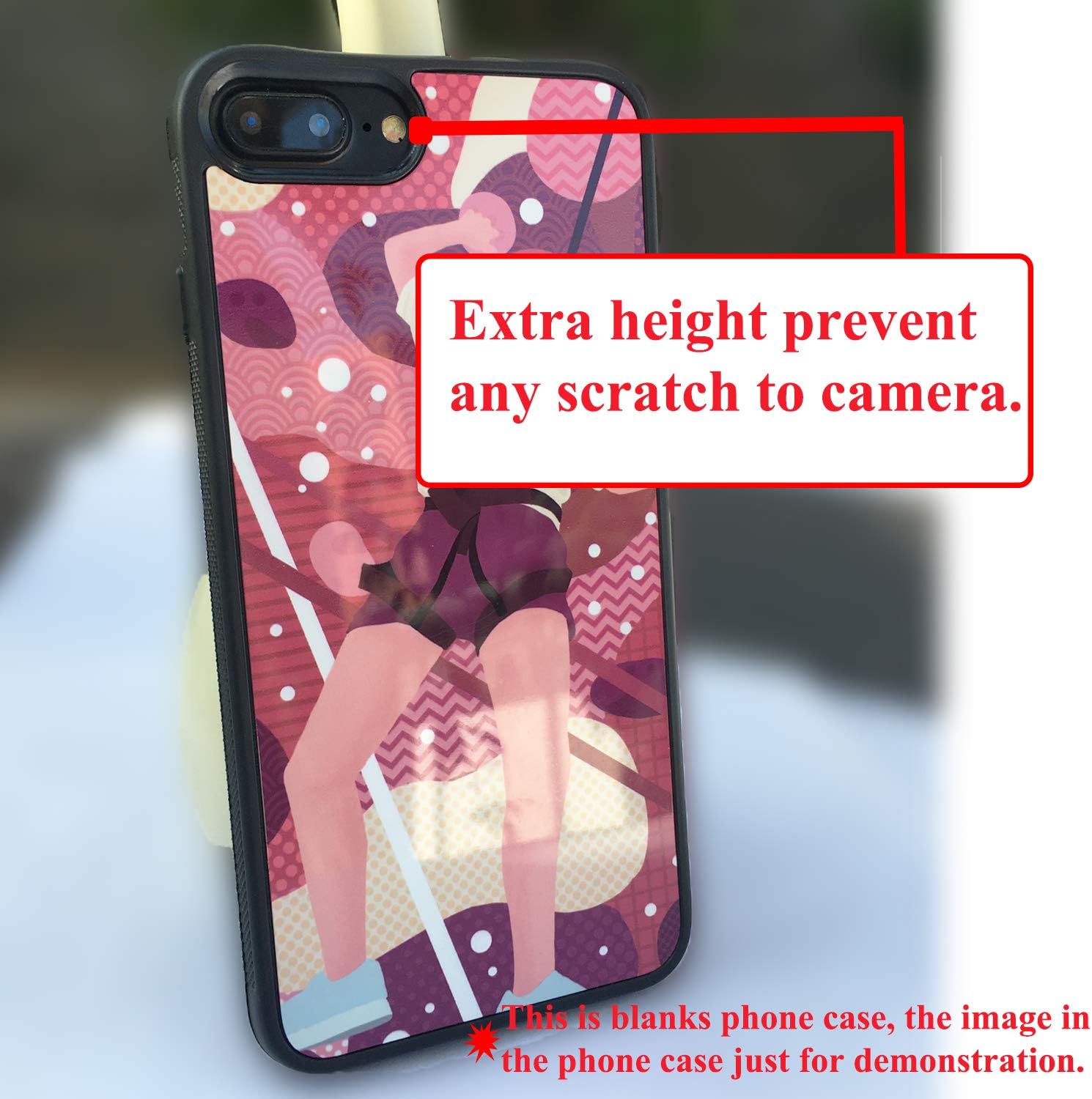 JUSTRY 10PCS Sublimation Blanks Phone Case Covers Compatible with Apple iPhone 8 Plus and iPhone 7 Plus 5.5-Inch Blank Printable Phone Cases for DIY Soft Rubber