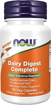 Amazon.com: NOW Supplements, Dairy Digest Complete, Digests Lactose ...