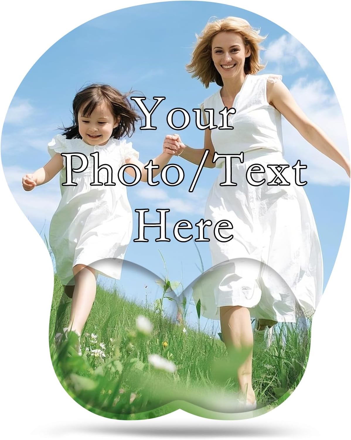 Custom Mouse Pad with Wrist Support Personalized Ergonomic Mouse Pad with Photo Customize Photo Text Logo Mousepa for Gaming Keyboard Computer Laptop