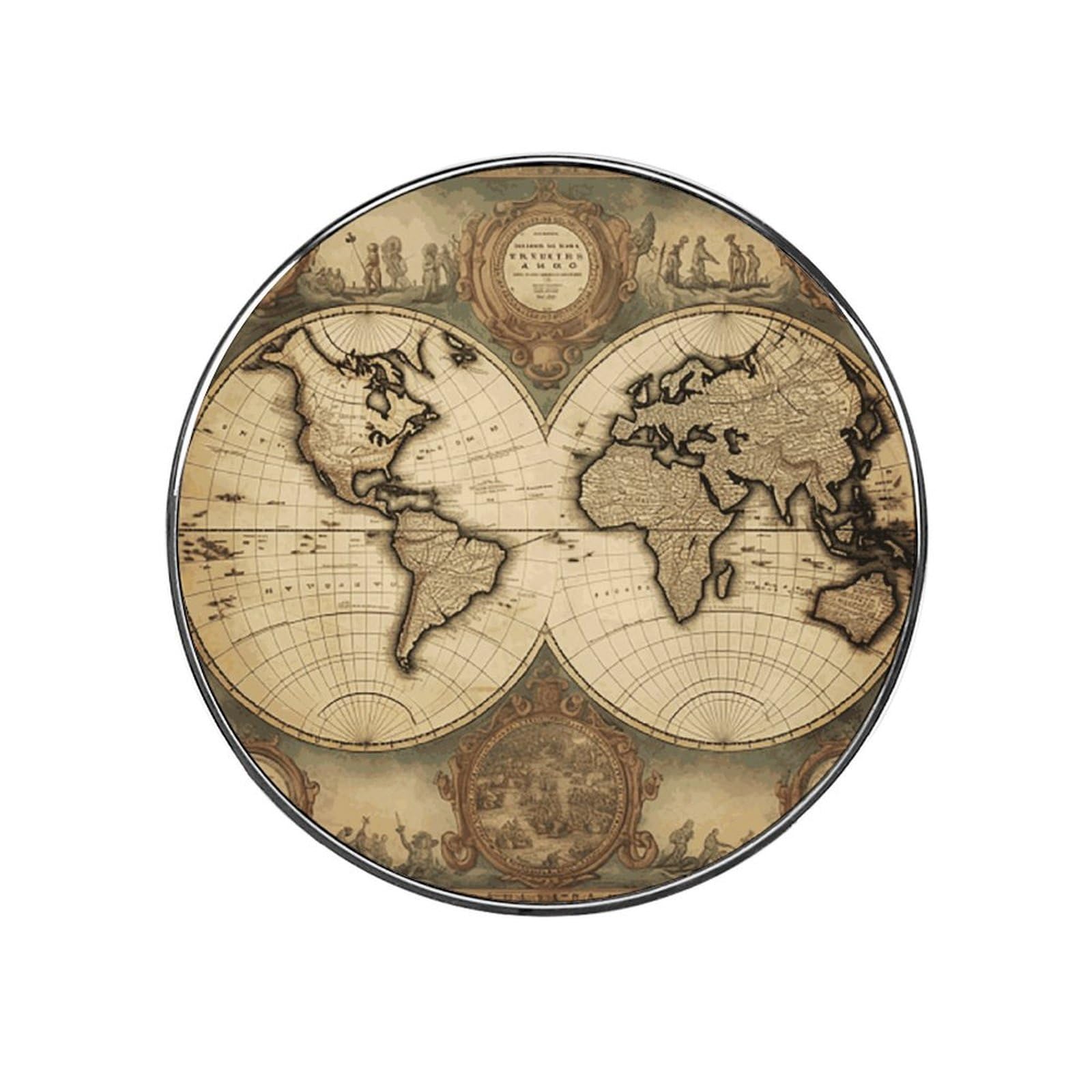 World Map Fridge Magnet Magnetic Refrigerator Magnets Mini Round Kitchen Fridges Magnets for Kitchen Office Whiteboard Cabinet and Dishwasher