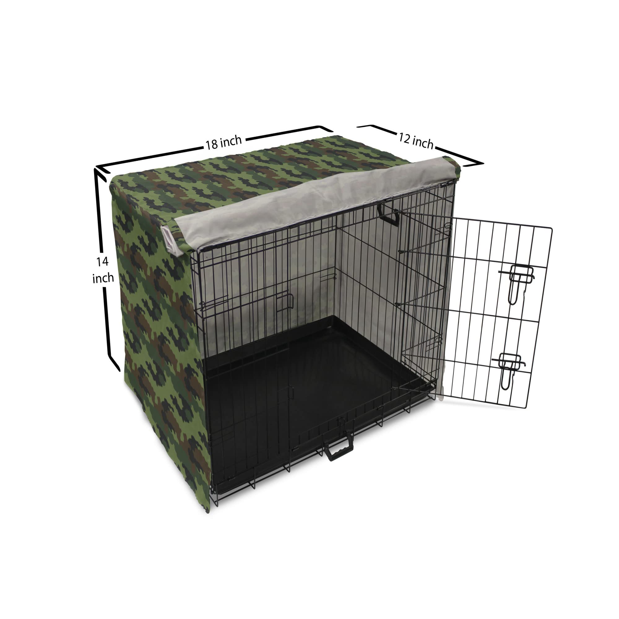 Picture of Snapklik.com : Camo Print Dog Crate Cover, Camouflage Pattern Of Modern ...