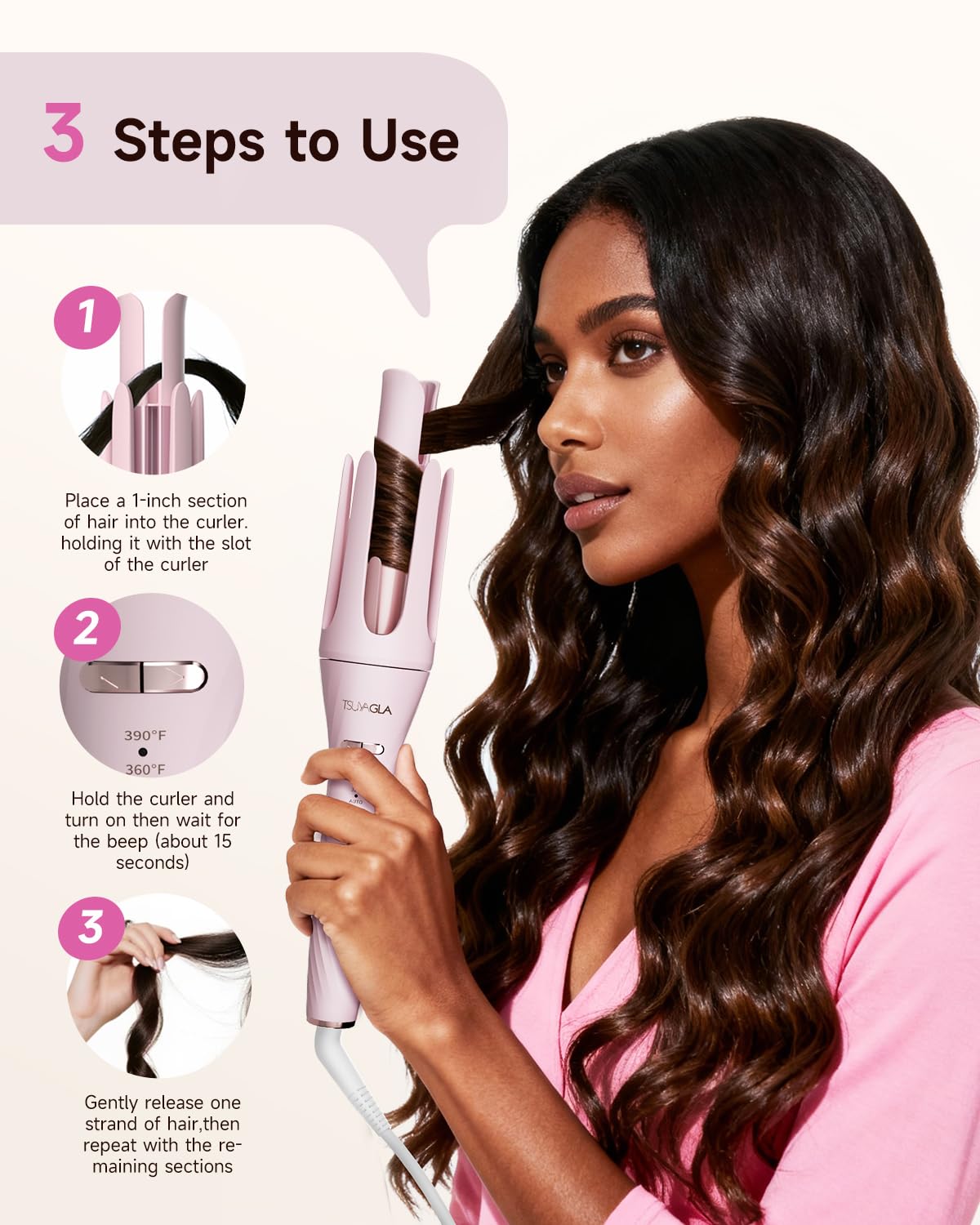 Pink Multi-Function Hair Styling Tool Set