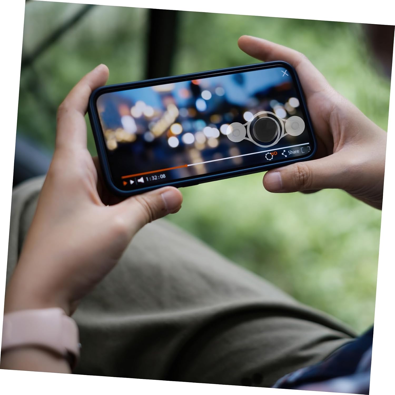 CAXUSD Phone Gaming Joystick for Mobile and Tablet Transparent Game Controller with Minimal Obstruction Portable Design for Touch Screen Gaming Lightweight and Easy to Carry