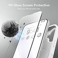 Vista 1184 de GONEZ Funda de silicona para iPhone 15 Pro Max, compatible con Magsafe, protector de cámara + protector de pantalla, forro de microfibra suave Negro