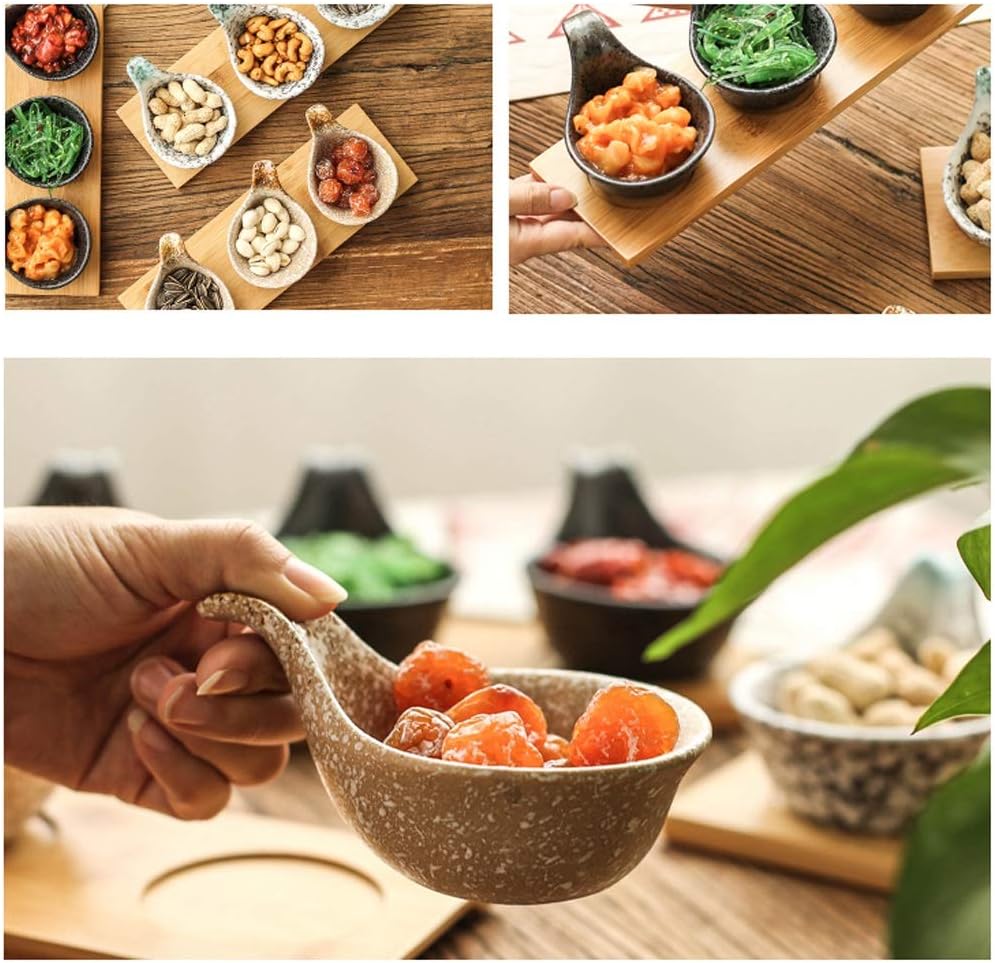 GeRRiT Snack Serving Dishes Creative Multipurpose Ceramic Sauce Dish Seasoning Dishes Sushi Dipping Bowl Appetizer Plates Serving Dish Saucers Bowl Dessert Dishes