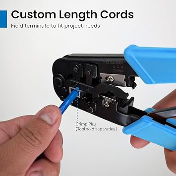 ICC CAT6 RJ45 Modular Plug, Flat Entry Connector for Stranded Ethernet Cable, 8P8C, 100 Pack