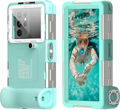 Diving Case for iPhone, Underwater Photography Case, Waterproof Case for Smartphones, Underwater Photography, IPX8 Standard Waterproof Level, Diving to Depth of 49.2 ft 15 m, Swimming, Waterproof