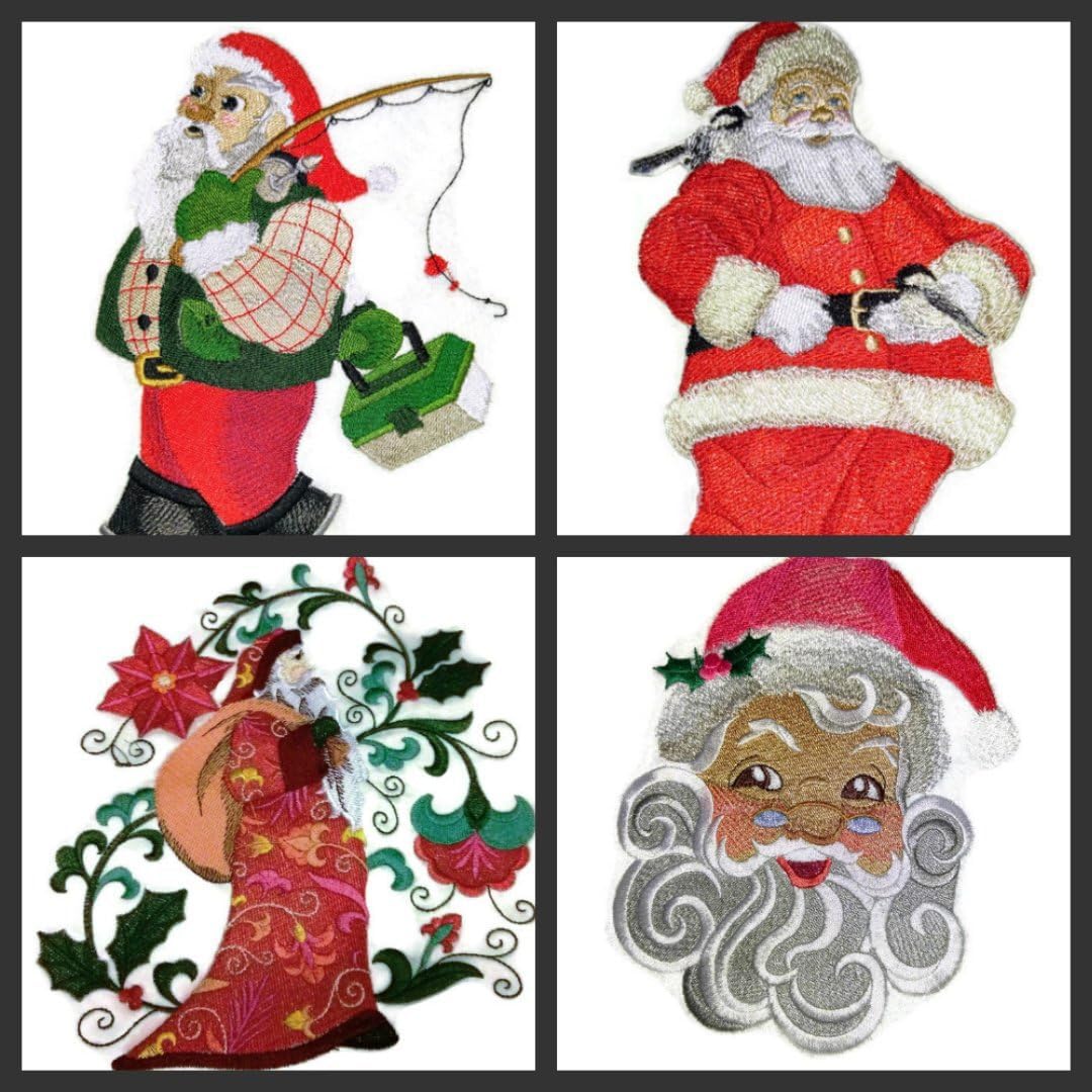Catch A Little Christmas [Santa] Embroidered Iron on/Sew Patch [5.85" *8.22"] [Made in USA]