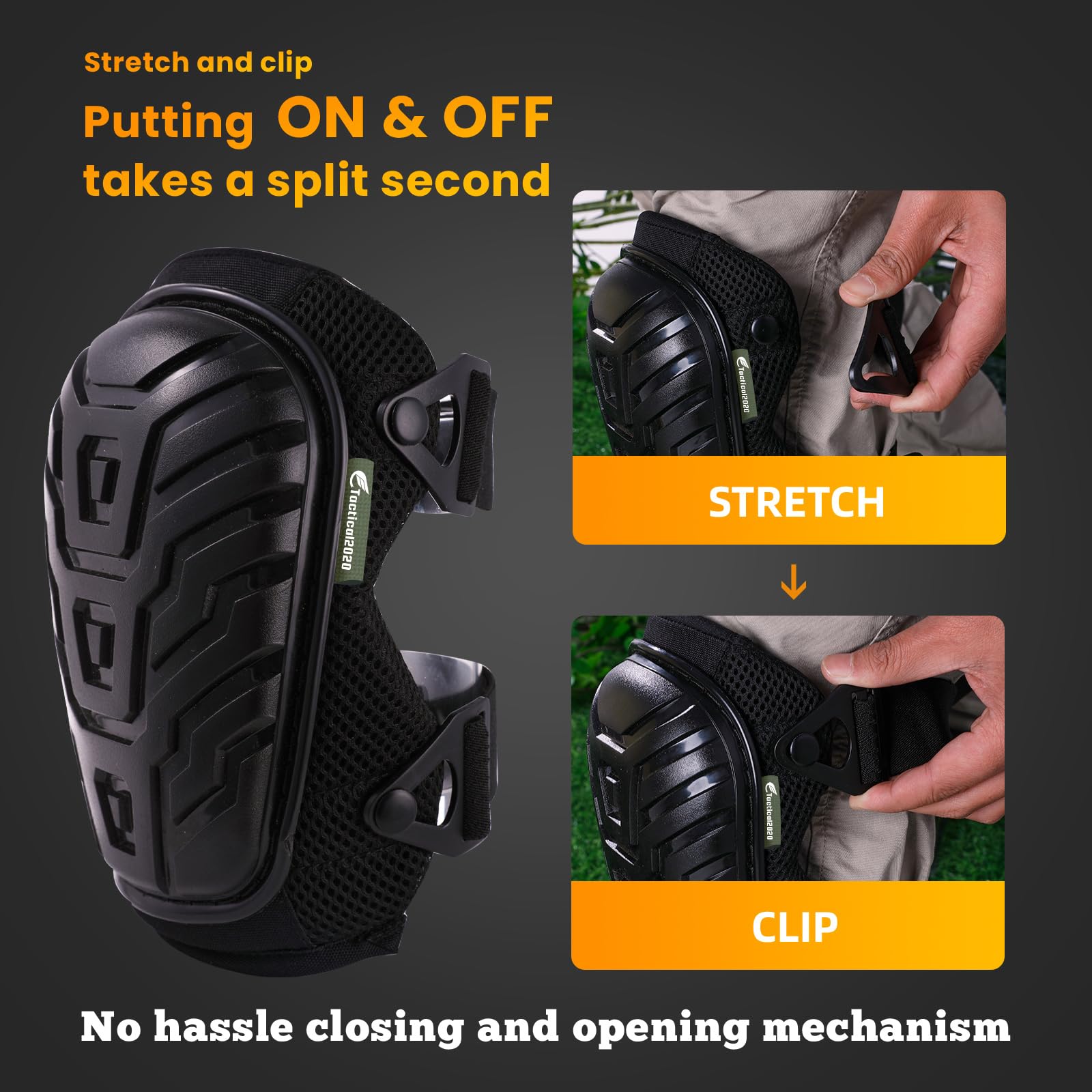 Tactical2020, Expert Knee Pads for Gardening, Planting, and Building Men's and Women's Knee Pads Featuring an Adjustable Strap, Robust Double Straps, and a Thick Gel Cushion; Heavy-Duty Industrial