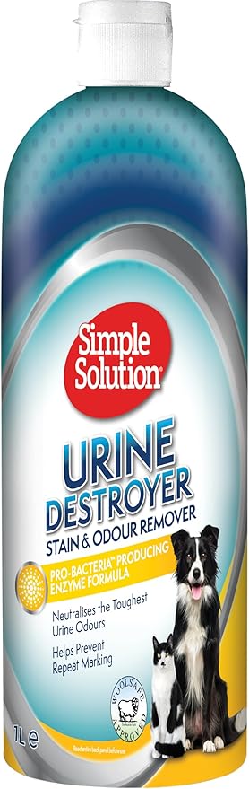 Simple Solution Urine Destroyer İdrar Lekesi ve Kokusunu Giderici Halı Döşeme Ev ve Araç Koku Kontrolü 1 Lt