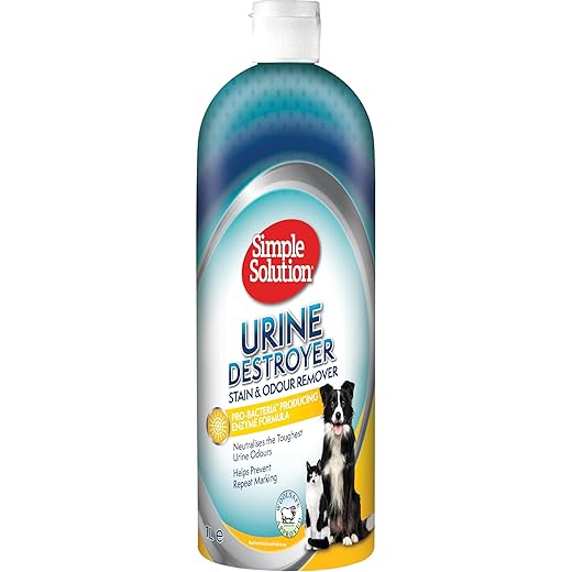 Simple Solution Urine Destroyer Enzymatic Cleaner | Pet Stain and Odour Remover with Pro-bacteria Cleaning Power - 1 Ltr