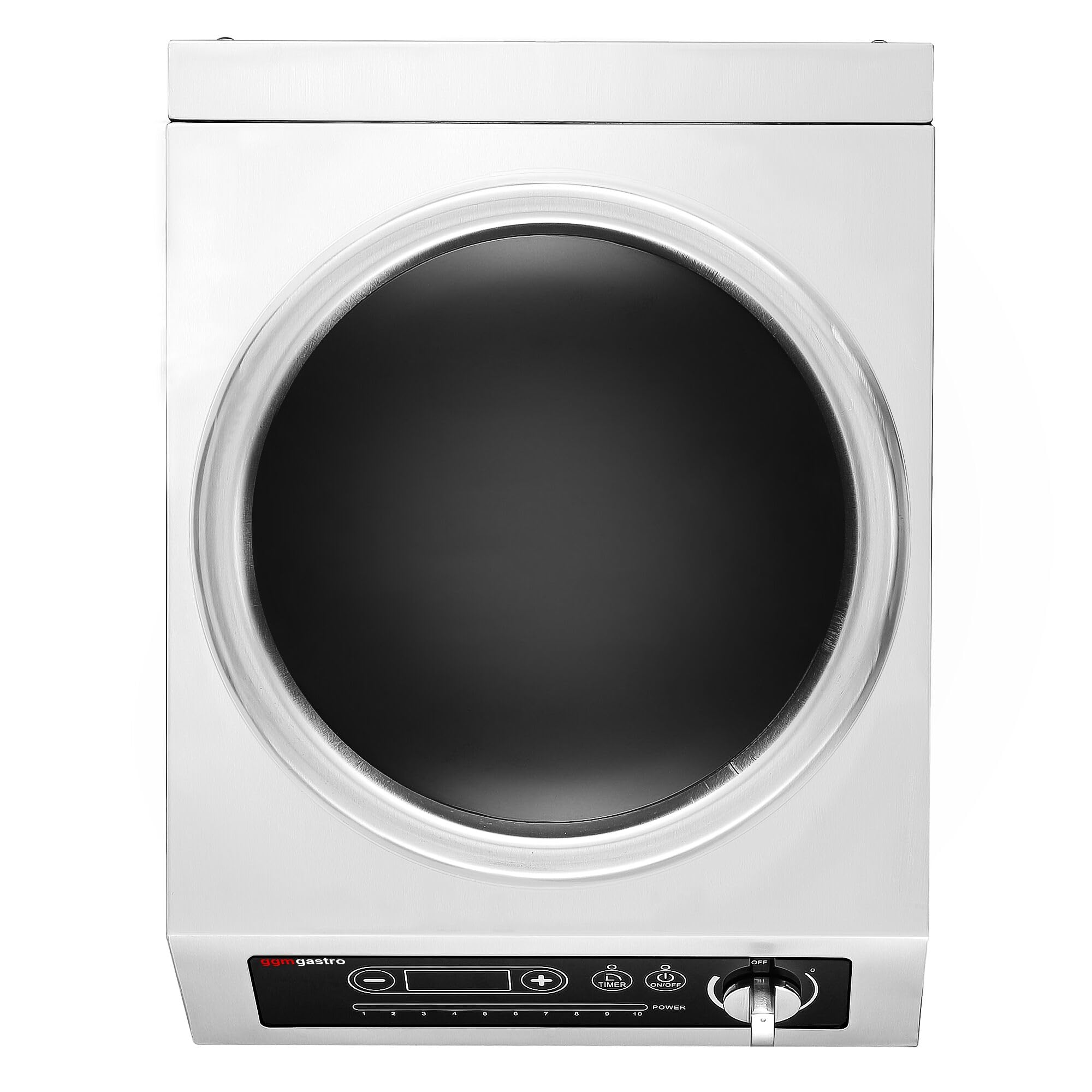 GGM Gastro Wok-Induktionsherd 3,5 kW | Ideal für die Gastronomie, intuitive Touch-Bedienung, präzise Timer-Funktion, sicher durch Abschaltautomatik, robust