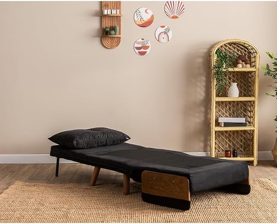 Pafu Cosmo Single Folding Bed Sofa - Soho Black