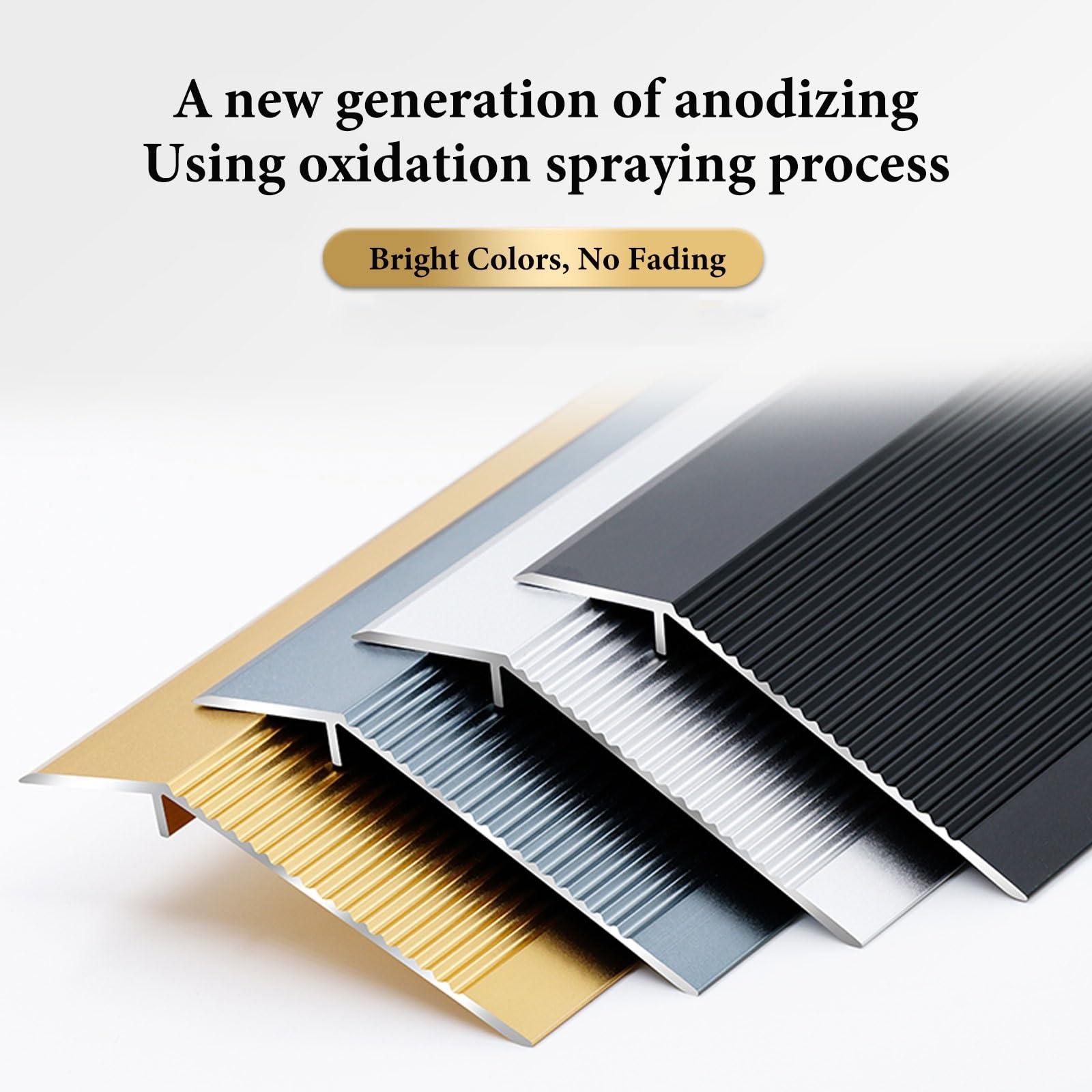 Aluminum Floor Transition Strip, 3 Ft Threshold Ramps for Doorways, Wheelchairs Ramps Transition-Strip, Widening Metal Doorway Edge Trim(Blue)