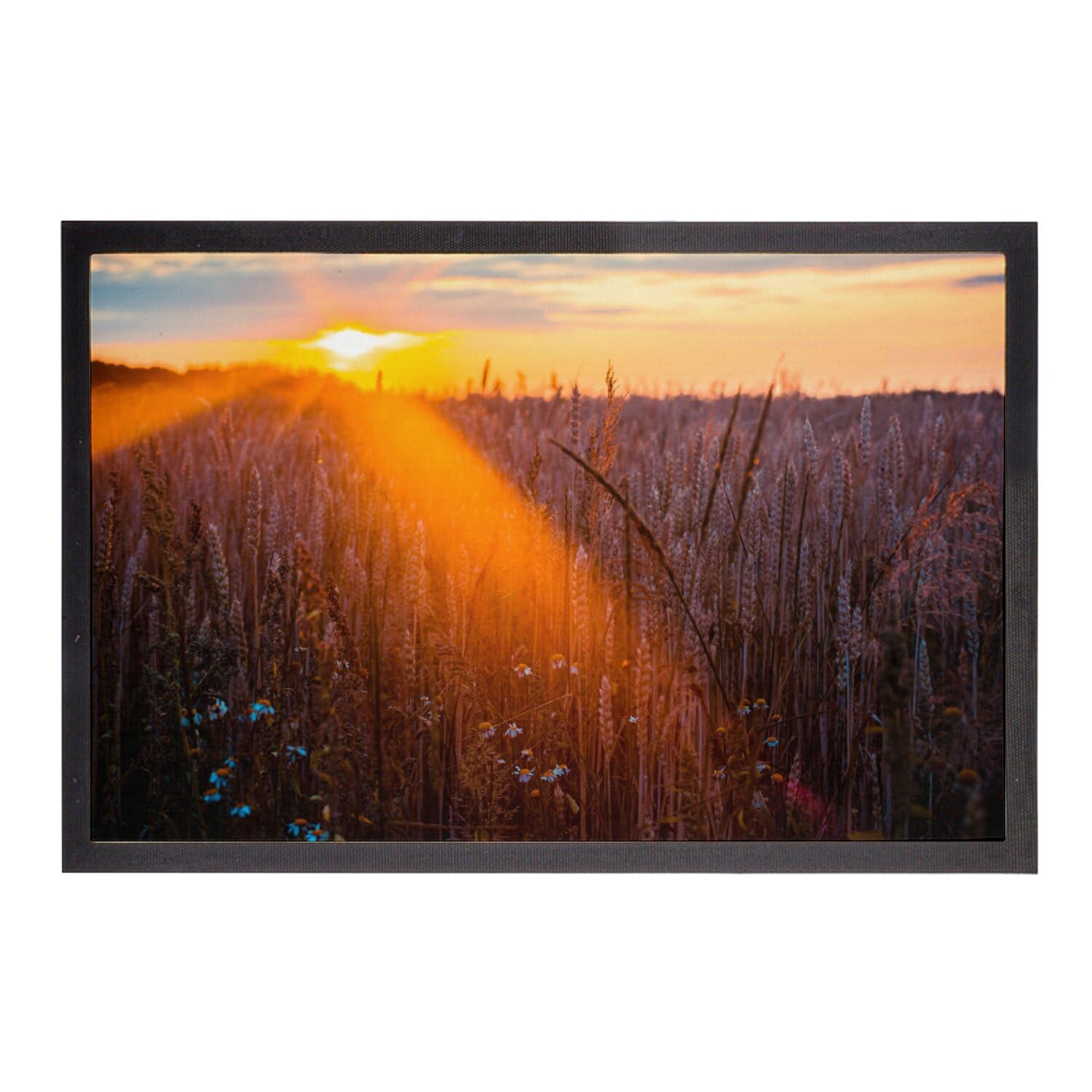 Paillasson Champs de Blé au Soleil Levant de 60x40cm tapis d'entrée imprimé pour maison