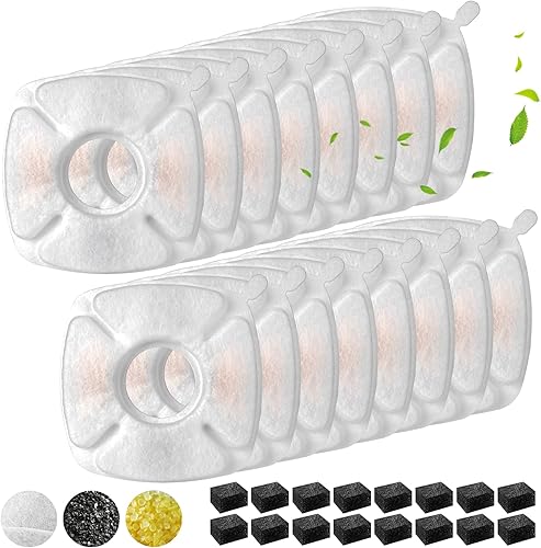 Filtros de agua para gatos, esponjas de prefiltro de repuesto para Veken de 95 onzas2.8 litros, fuente de agua automática para mascotas, dispensador