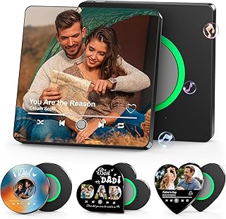 Custom Music Fridge Magnet, Personalized Anniversary Wedding Gifts for Couples Women Boyfriend, Song Magnet for Refrigerator with Photo, Customized Magnets for Refrigerator Gift for Birthday Christmas