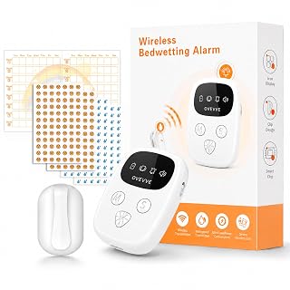 2026 New Wireless Bedwetting Alarm, Bed Wetting Alarm for Boys and Girls, Compact & Comfortable Wireless Sensor, 7 Melodies 3 Modes, Bed Wetting Solutions, Includes Progress Card White - Amazon product rated Grade B