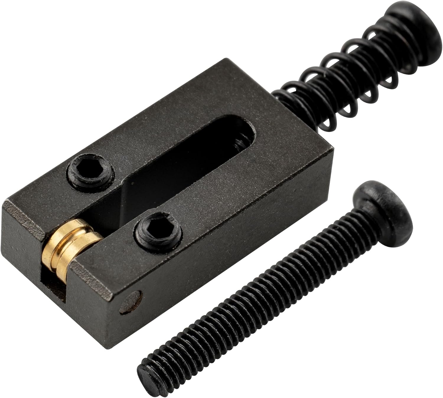 Musiclily Ultra 10.5mm Brass Guitar Roller Bridge Saddles Tremolo Bridge Saddle for Fender Telecaster Tele Stratocaster Strat ST TL Style Electric Guitar Replacement, Black (Set of 6)
