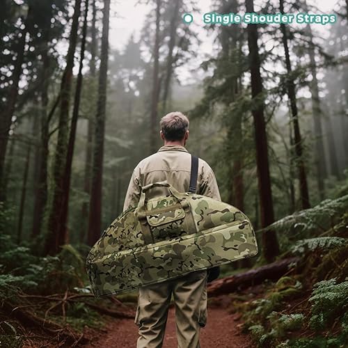 Vista 43 de Silfrae Estuche de arco compuesto Estuche acolchado de lazo suave Bolsa de transporte de lazo ligero con bolsillo de flecha