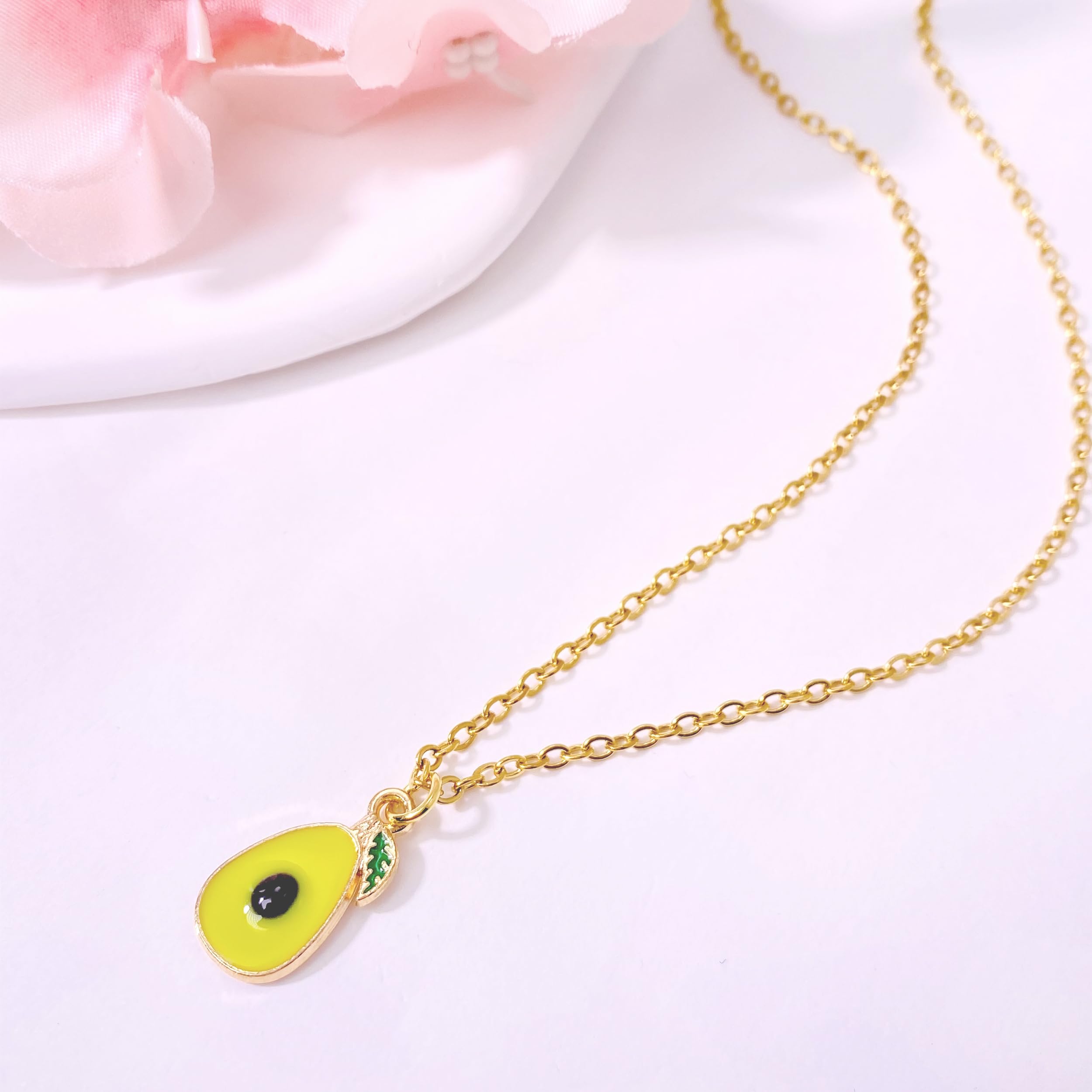 Inspirational Avocado Necklace for Women Teens, Avoacdo Lover Jewelry, Cute Avocado Fruit Gifts for Friends Daughter Granddaughter