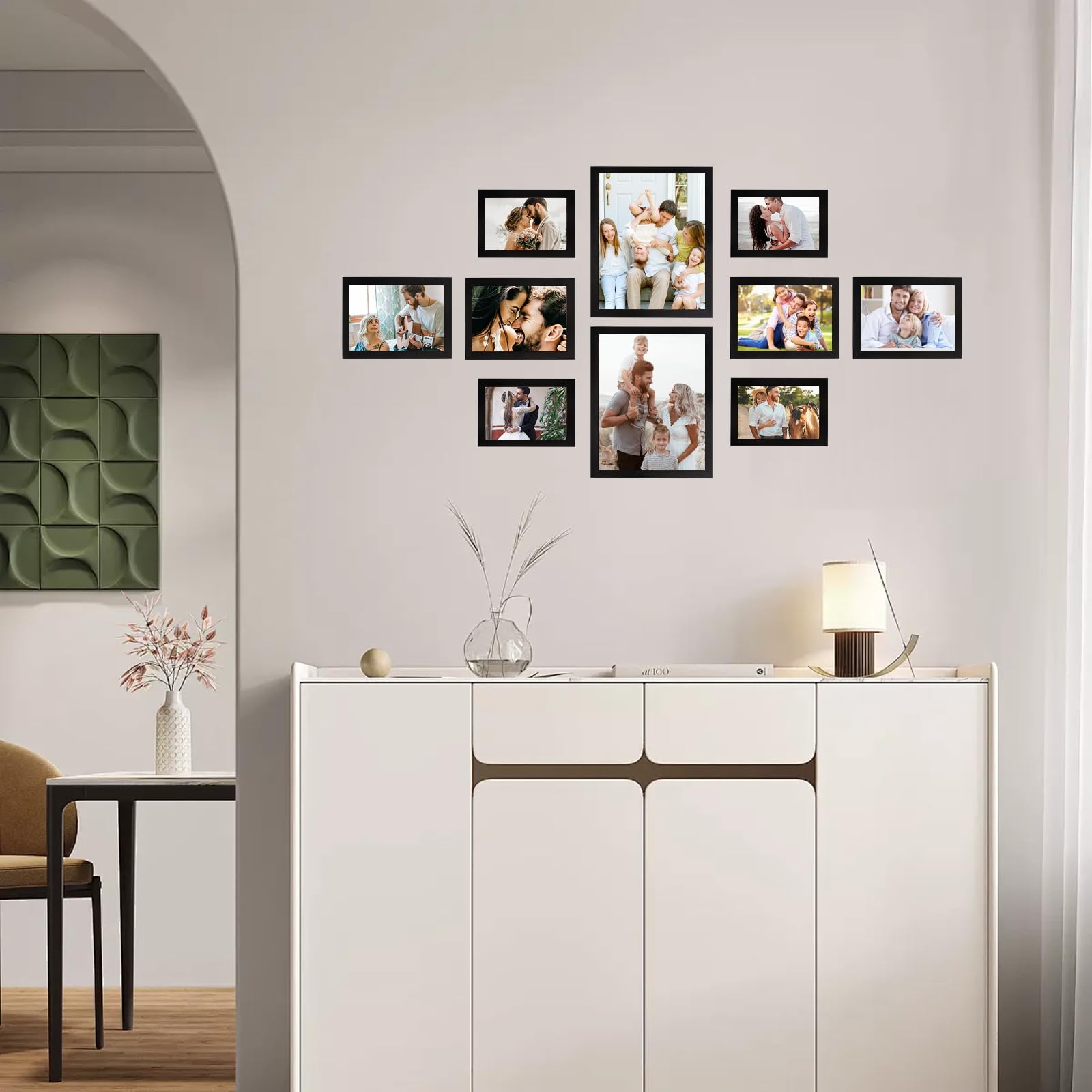 Edenseelake Set Di 15 Cornici In Legno Nero 20,3x25,4 Cm, Per Foto Da Tavolo O Parete