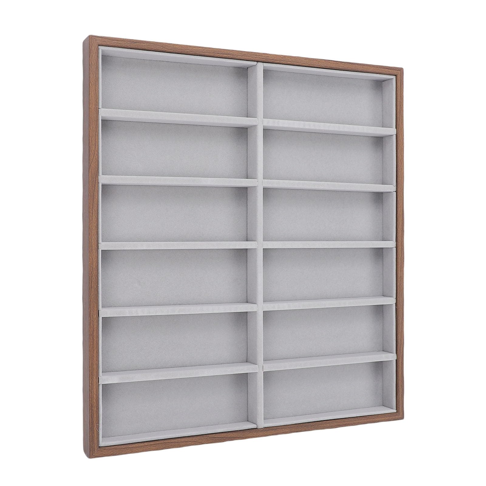 Brillen-Organizer-Tablett, Aufbewahrungsbox, Sonnenbrillen-Display für Brillen mit Holzmaserung