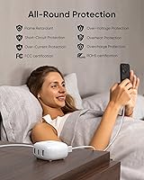 Vista 4 de SUPERDANNY Cargador USB de 6 puertos, estación de carga mini USB de 40 W 8 A, estación de carga para múltiples dispositivos, cable de 4 pies