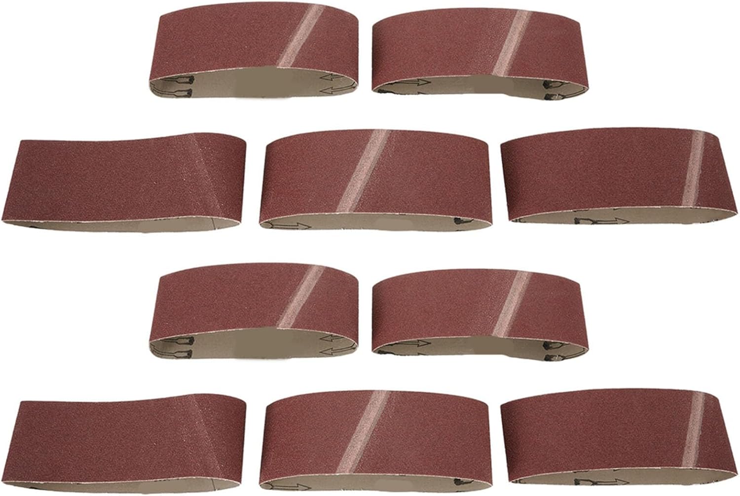 10-Pack 60 Grit Sanding Belts 100x560mm, Aluminum Oxide Abrasive Belts For Sanders, Fine Grit Sandpaper For Wood Metal Plastic Fiberglass Leather Polishing
