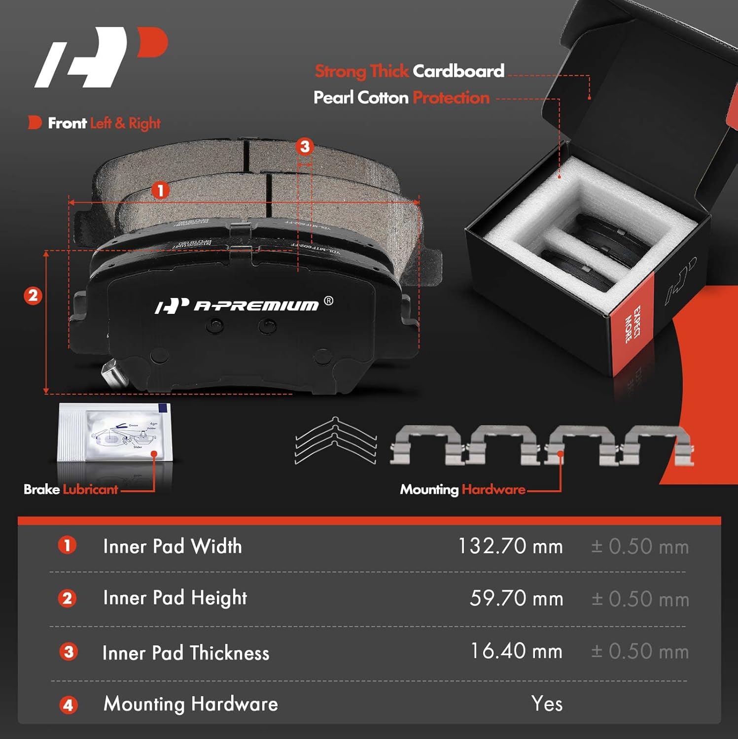 A-Premium Front and Rear Drilled and Slotted Disc Brake Rotors + Ceramic Pads Kit Compatible with Select Kia Model - Sorento 2016 2017 2018 2019, 2.0L 2.4L 3.3L, 12-PC Set