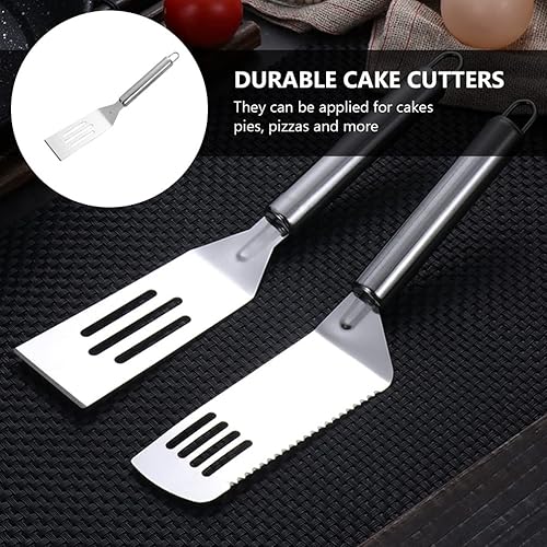 Miniatura 8 de Espátula de acero inoxidable de DOITOOL de 3 piezas para pescados Profesional más fácil para voltear freír a la parrilla resistente cocina Steak